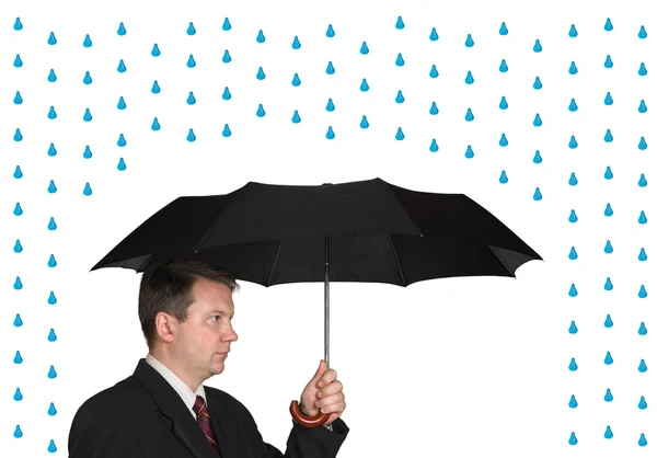 Homens e guarda-chuva — Fotografia de Stock