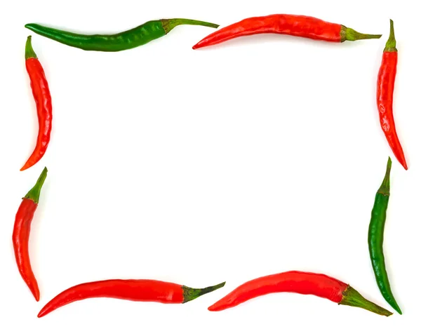 Рамка из красного острого перца чили — стоковое фото