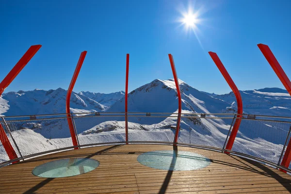 Viewpoint at mountains ski resort Bad Gastein - Austria — Stock Photo, Image