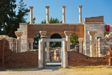 Selçuk Efes Türkiye'de st. johns Bazilikası kalıntıları