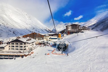 Mountain ski resort obergurgl Avusturya