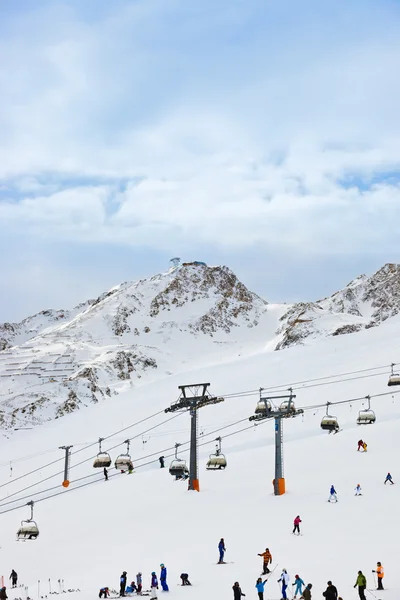 Gebirges Skigebiet Sölden Österreich — Stockfoto