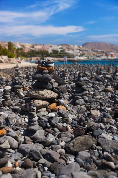 Stack of stones on beach — Stock Photo, Image