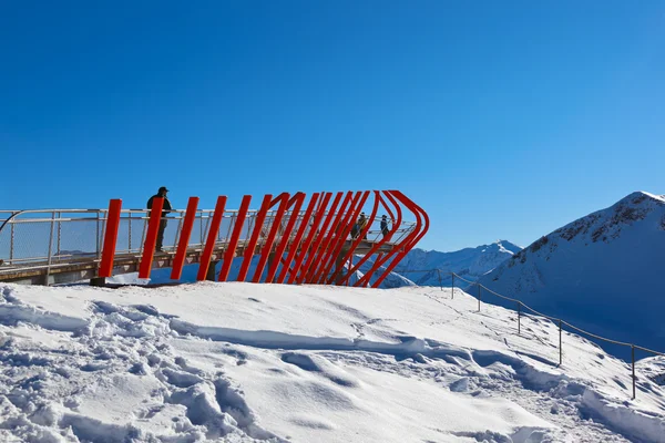 Miradouro na estância de esqui de montanhas Bad Gastein - Áustria — Fotografia de Stock