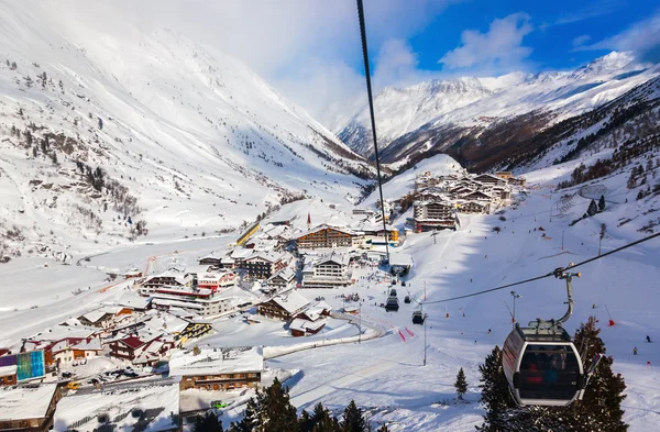 Berg ski resort obergurgl Oostenrijk — Stockfoto