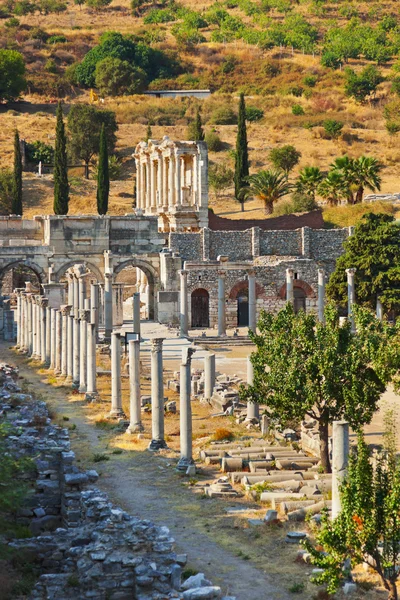 Starověké ruiny v Efezu Turecko — Stock fotografie
