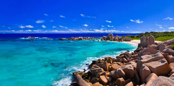 Панорама тропічних пляжів на Сейшельських островах. — стокове фото