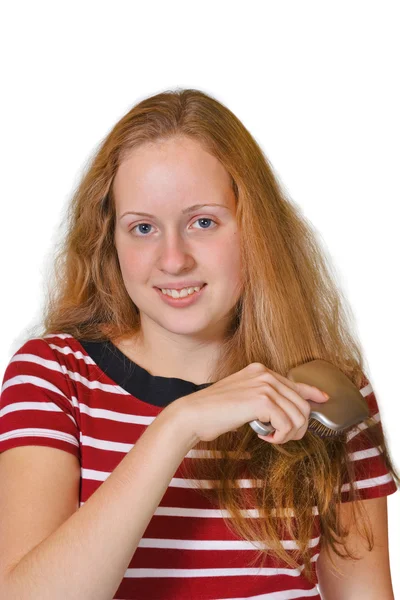 Girl with long hair — Stock Photo, Image