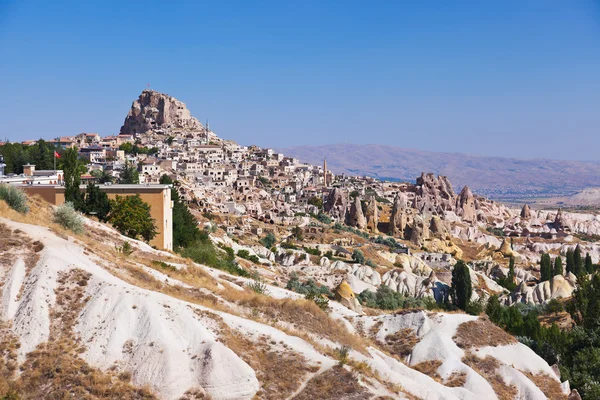 Uchisar Höhlenstadt in Kappadokien Türkei — Stockfoto