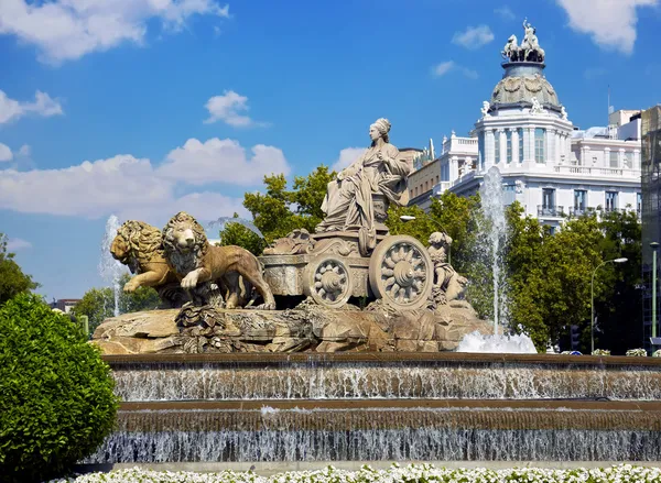 Fontanny Cibeles w Madrycie, Hiszpania — Zdjęcie stockowe