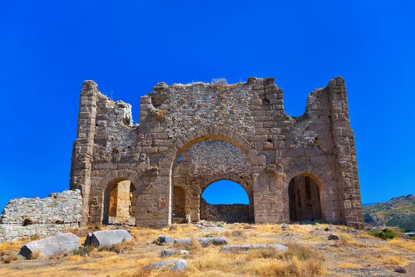 Ruïnes bij Aspendos in Antalya, Turkije — Stockfoto