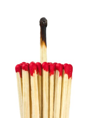 Matches - leadership or inspiration concept clipart