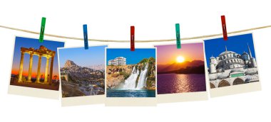 Turkey travel photography on clothespins clipart