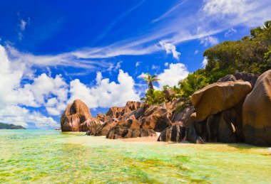 Seyşeller 'deki Sahil Kaynağı d' Argent