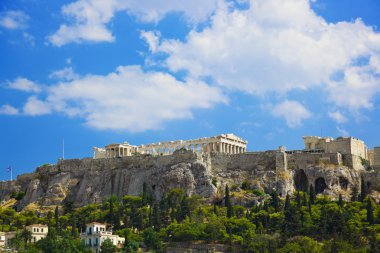Atina, Yunanistan 'daki Akropolis' teki Parthenon tapınağı
