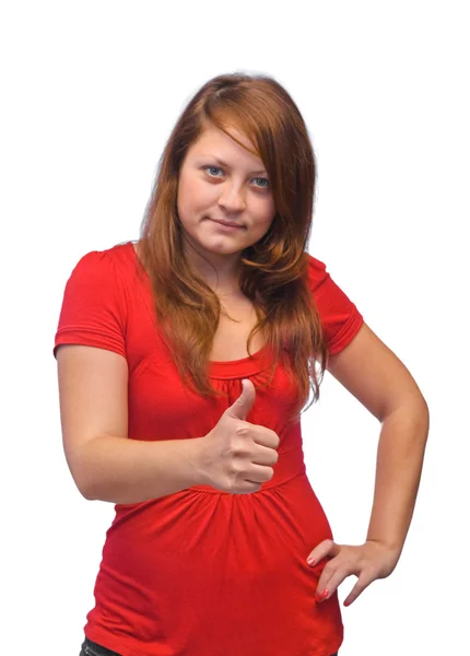 Mujer feliz sonriente — Foto de Stock