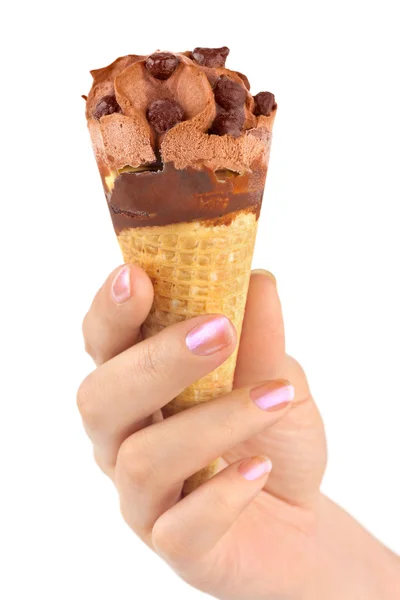 Helado en la mano — Foto de Stock