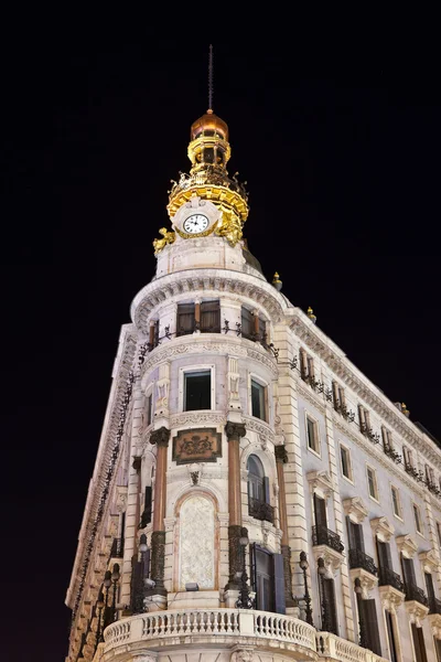 Madrid Španělsko v noci — Stock fotografie