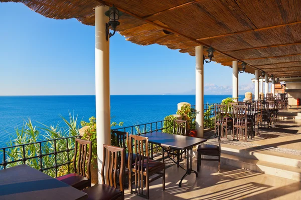 Caffè sulla spiaggia tropicale — Foto Stock