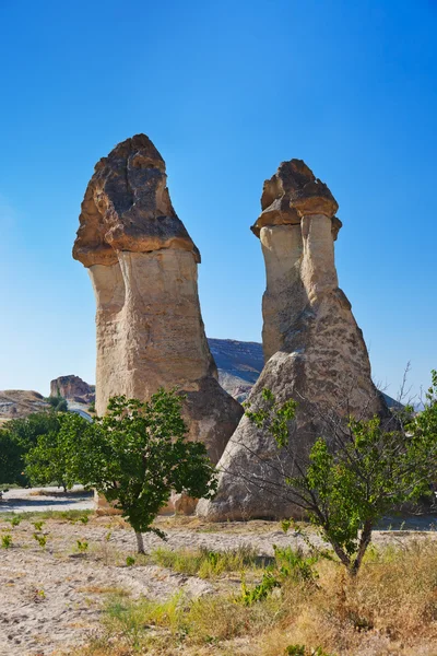 kaya oluşumları Kapadokya Türkiye'de