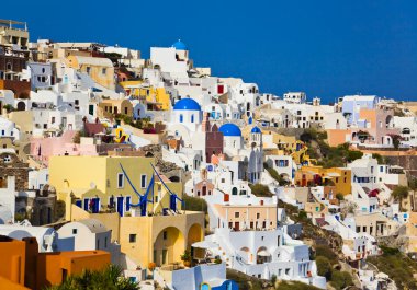 Santorini görünümü (Oia), Yunanistan