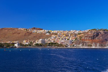 liman ve şehir san sebastian - la gomera Adası - Kanarya