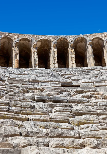 Régi amfiteátrum aspendos, Antalya, Törökország — Stock Fotó