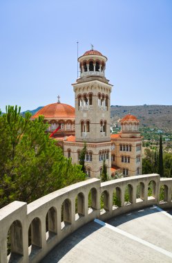 Agios Nectarios Kilisesi Yunanistan 'ın Aegina adasında