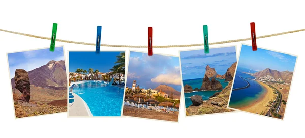 Tenerife (Canarie) foto su mollette — Foto Stock