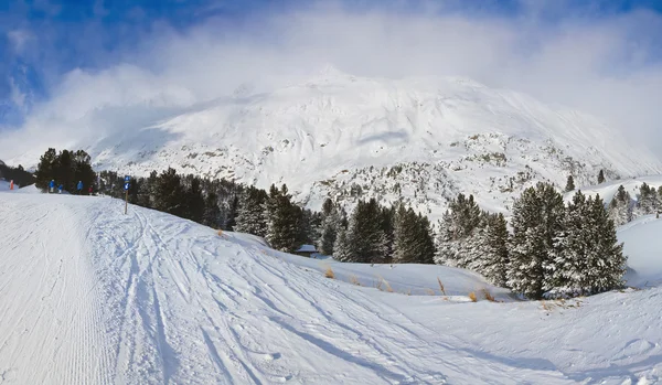 Góra ośrodek narciarski obergurgl austria — Zdjęcie stockowe