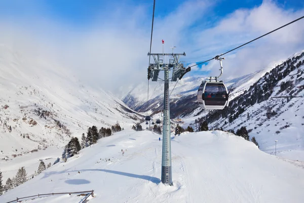 Βουνό σκι θέρετρο obergurgl Αυστρία — Φωτογραφία Αρχείου