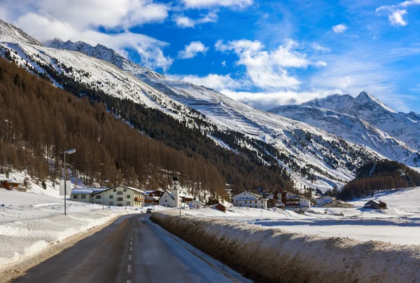 Góra ośrodek narciarski obergurgl austria — Zdjęcie stockowe