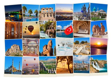 Türkiye'de seyahat fotoğraf yığını