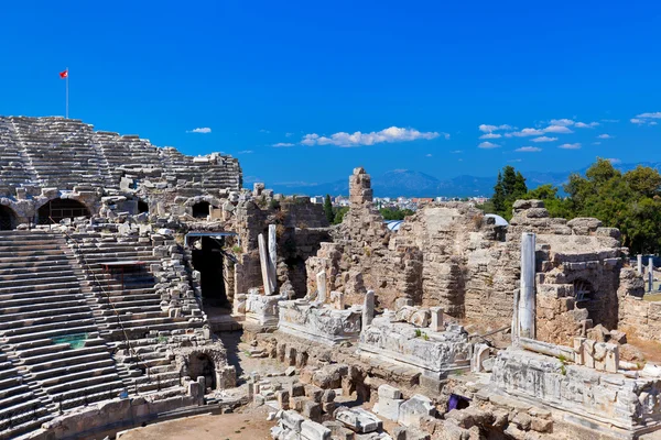 Old amphitheater in Side, Turkey — Stock Photo, Image