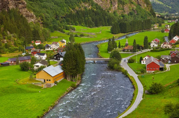 Köyde flam - Norveç — Stok fotoğraf