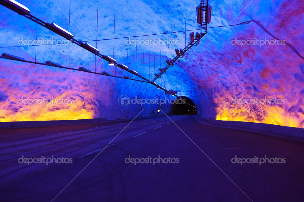 Famous Laerdal Tunnel in Norway — Stock Photo © Violin 31194679