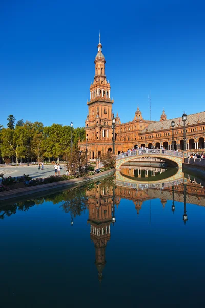 Palacio en la Plaza de España en Sevilla España — Foto de Stock