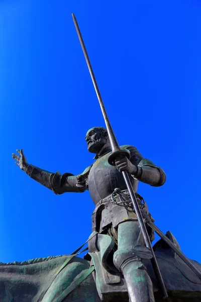 Don Kişot ve sancho panza heykel - madrid İspanya — Stok fotoğraf