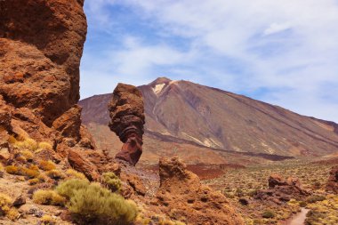 Finger Of God rock at volcano Teide in Tenerife island - Canary clipart