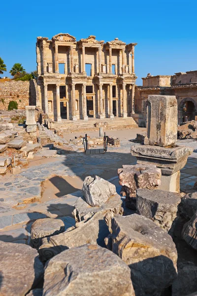 Antica Biblioteca Celsius a Efeso Turchia — Foto Stock