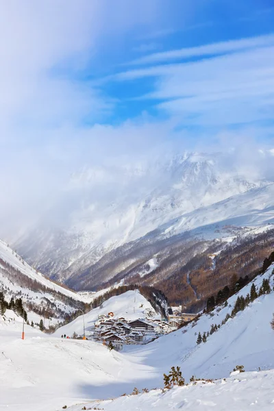 Berg ski resort obergurgl Oostenrijk — Stockfoto