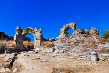 Türkiye 'nin Antalya kentindeki Aspendos harabeleri