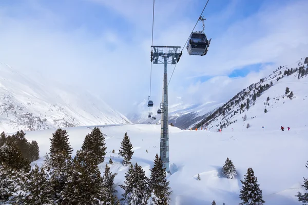 Mountain ski resort obergurgl Rakousko — Stock fotografie