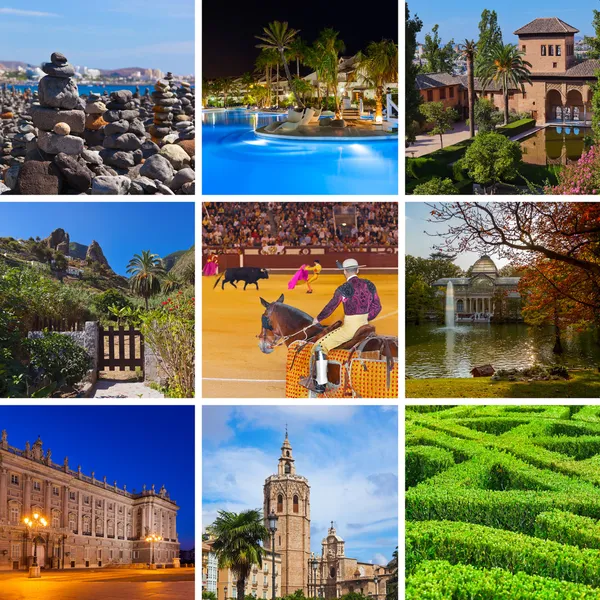 Collage av Spanien bilder — Stockfoto