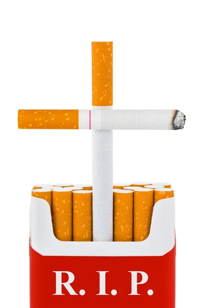 Grave made of cigarettes — Stock Photo, Image