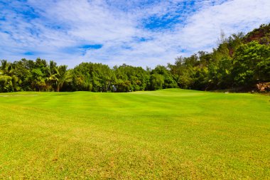Golf alanı - ada praslin Seyşeller