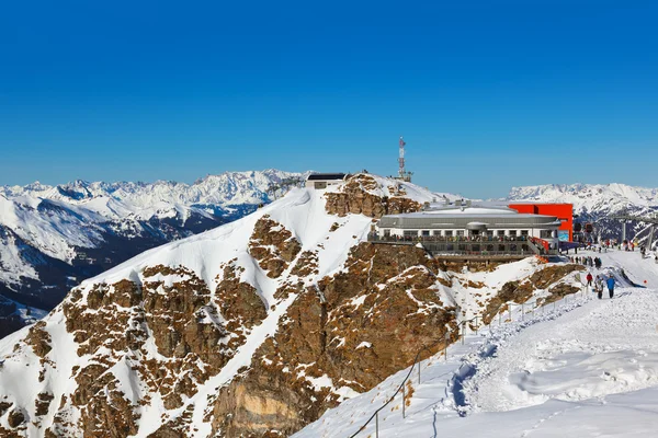 Café'de dağlar - ski resort bad GASTEIN — Stok fotoğraf