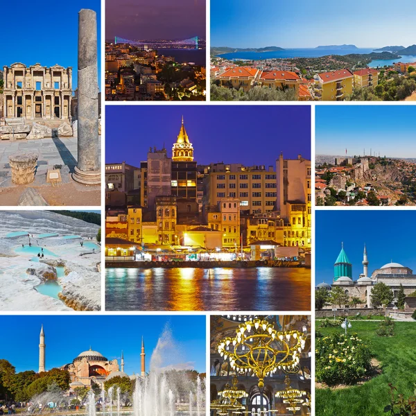 Collage av Turkiet bilder — Stockfoto