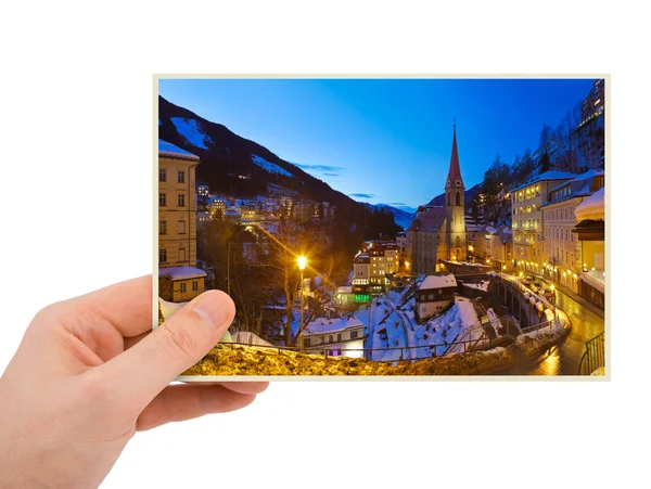 Bad Gastein Austria photography in hand — Stock Photo, Image