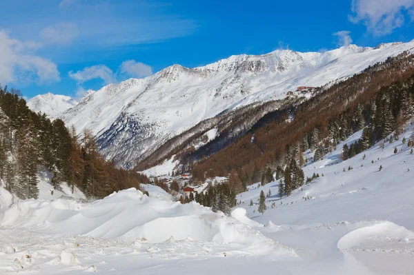 Mountain ski resort obergurgl Rakousko — Stock fotografie